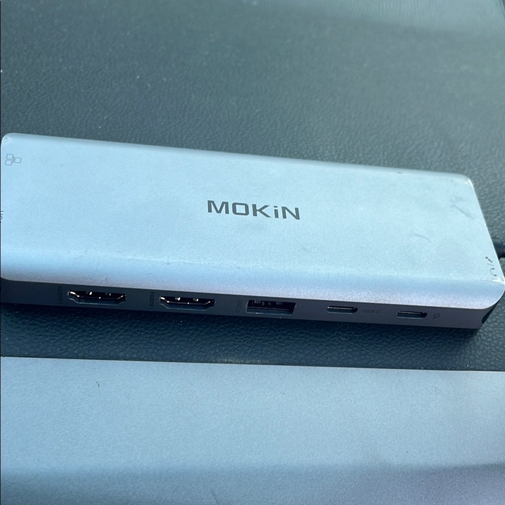 MOKiN Multi-Port Adapter in Silver and Black